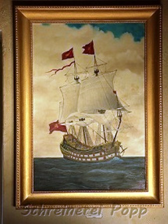 Rahmen mit Metallpigmenten