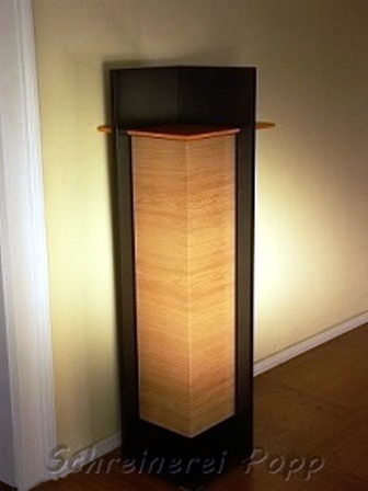 Weinsäule MDF Eiche/Schwarz 