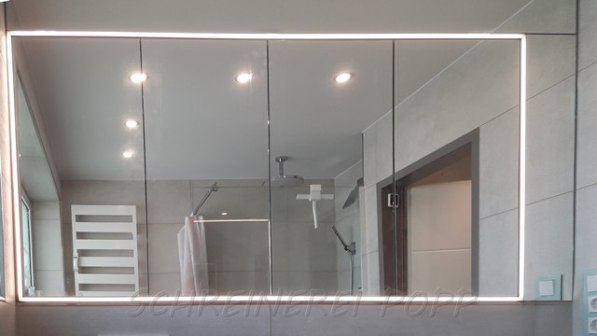 Spiegelschrank mit LED - Badmöbel - Möbelfertigung Spiegelschrank mit LED - Badmöbel - Möbelfertigung