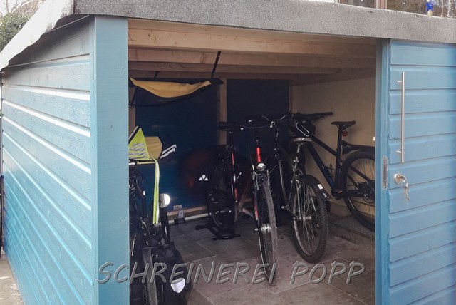 Fahrradschuppen mit Schiebetür Fahrradschuppen mit Schiebetür
