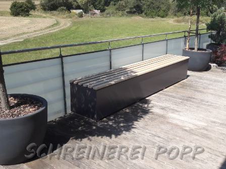 Truhenbank für Terrasse - Außenbau Truhenbank für Terrasse - Außenbau