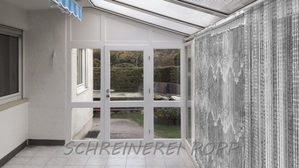 Wintergarten Seitenwand mit Tür Wintergarten Seitenwand mit Tür