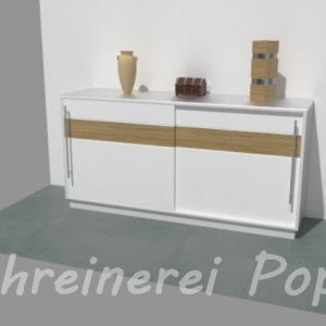 Sideboard mit Schiebetüren - Zeichnung