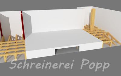 Bühnenbau Stadthalle Germering - Zeichnung 1