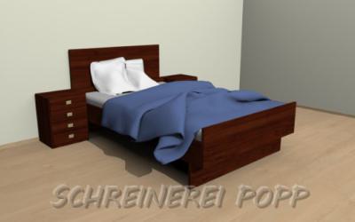 Bett Mahagoni Zeichnung 2