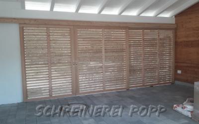 Carport Flexiwand geschlossen